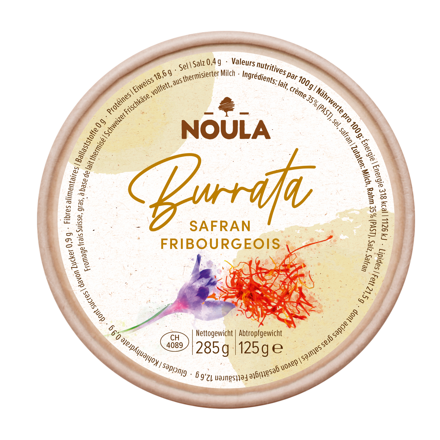 Burrata au Safran Fribourgeois 125g